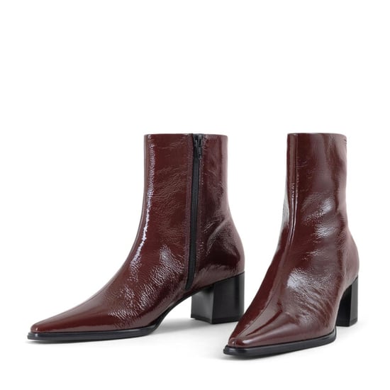 Vagabond Giselle Lackleder Stiefeletten mit Absatz für Damen in Kirschrot - Image 3
