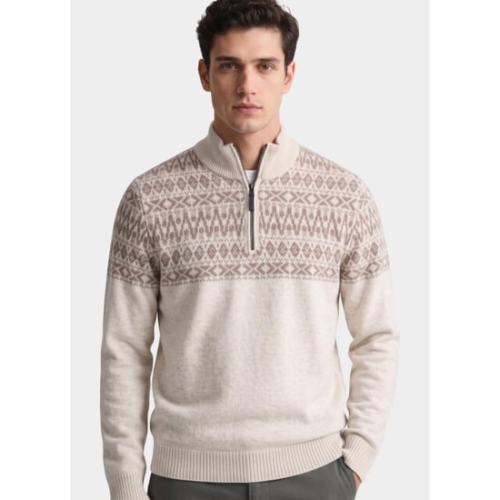 Baileys Half-Zip 10gg, Nordic Knit Jacquard at 628428/825 - Image 3