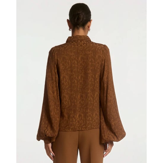 Aaiko Bluse Langarm Rose Jacquard Vis - Image 3