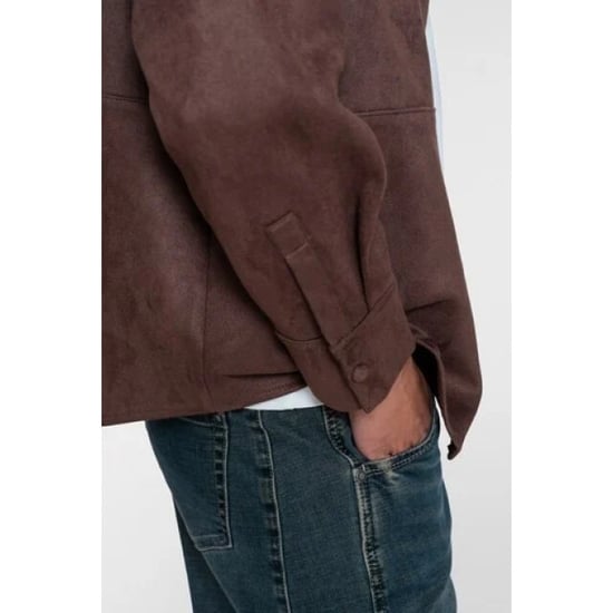 Geisha 63840-19 785 Bluse aus Velourslederimitat Dunkelbraun - Image 5