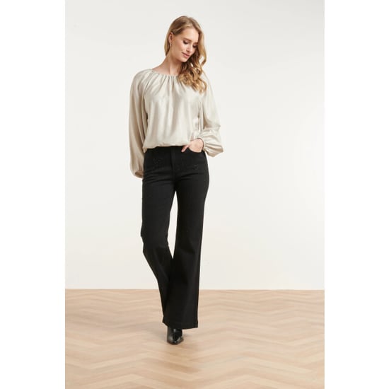 Smashed Lemon Flared Jeans mit Strassdetails | - Image 5