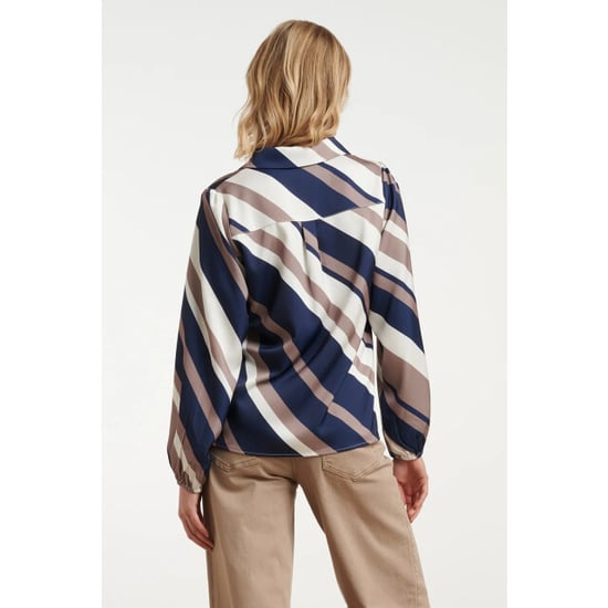 Smashed Lemon Bluse mit modernem Streifenprint | - Image 5