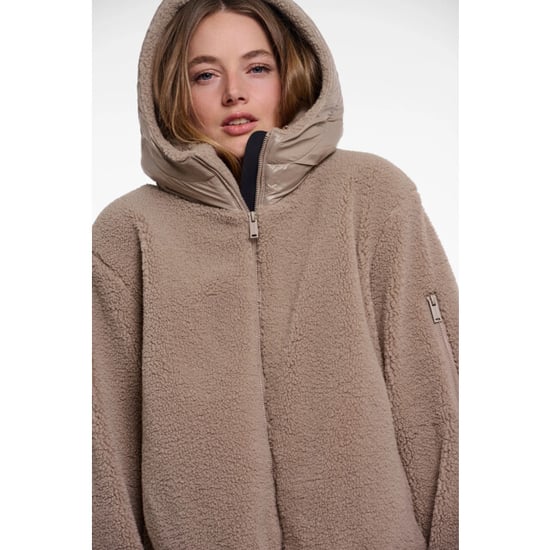 Rino & Pelle Jayla.7002613 Rino & Pelle Jacke aus Materialmix mit Kapuze Mocha latte - Image 2