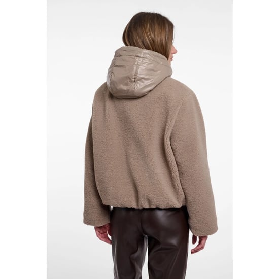 Rino & Pelle Jayla.7002613 Rino & Pelle Jacke aus Materialmix mit Kapuze Mocha latte - Image 3