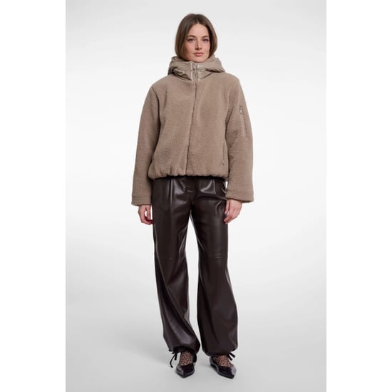 Rino & Pelle Jayla.7002613 Rino & Pelle Jacke aus Materialmix mit Kapuze Mocha latte - Image 6
