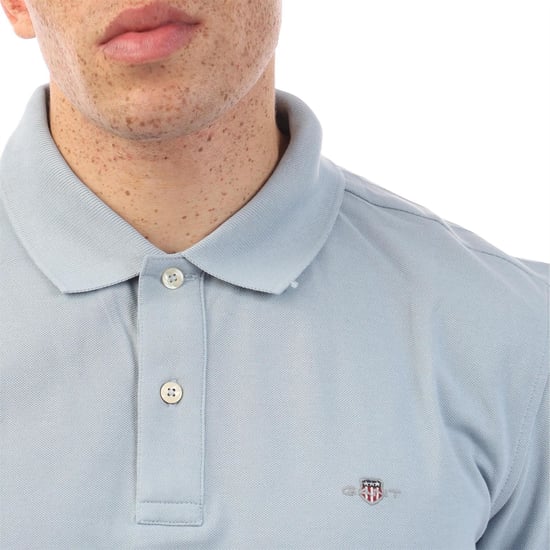 Gant Herren Gant Shield Logo Poloshirt Blau - Image 2