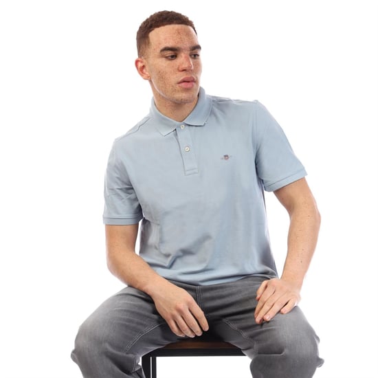 Gant Herren Gant Shield Logo Poloshirt Blau - Image 4