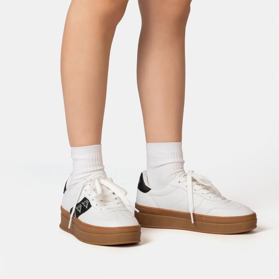 Kappa Scafa Damen Plateau-Sneaker in Weiß - Image 3