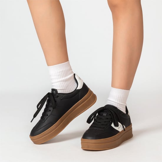 Kappa Scafa Plateau-Turnschuhe für Damen in Schwarz - Image 3