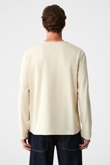 Ripp-T-Shirt mit Rundhalsausschnitt und langen Ärmeln - Image 6