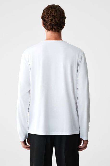 Ripp-T-Shirt mit Rundhalsausschnitt und langen Ärmeln - Image 6