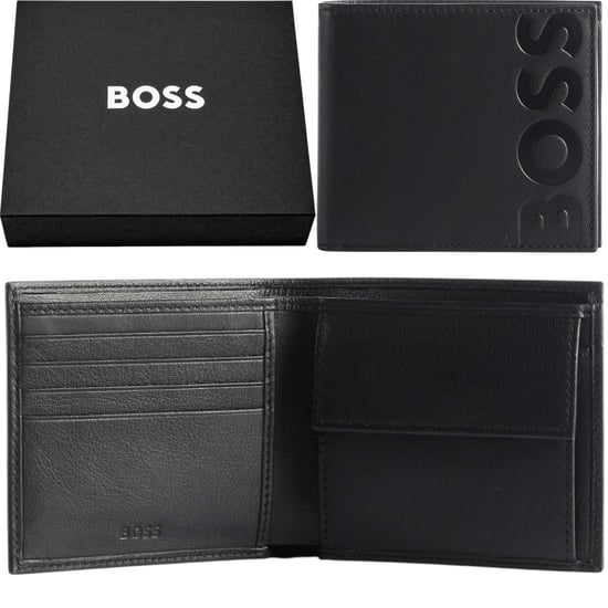 Hugo Boss Herren-Lederportemonnaie Big BB_4cc Zweifach-Faltung Kreditkartenetui - Image 1