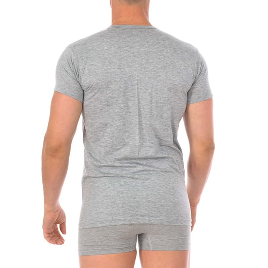 Herren-Unterhemd aus Baumwolle mit kurzen Ärmeln Q1004 - Image 3