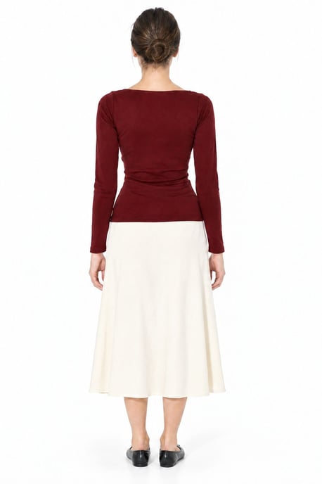 Bluse mit V-Ausschnitt und Spitzendetails - Image 3