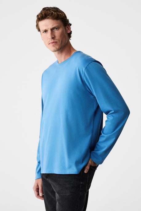 Geripptes Langarm-T-Shirt mit Rundhalsausschnitt - Image 5