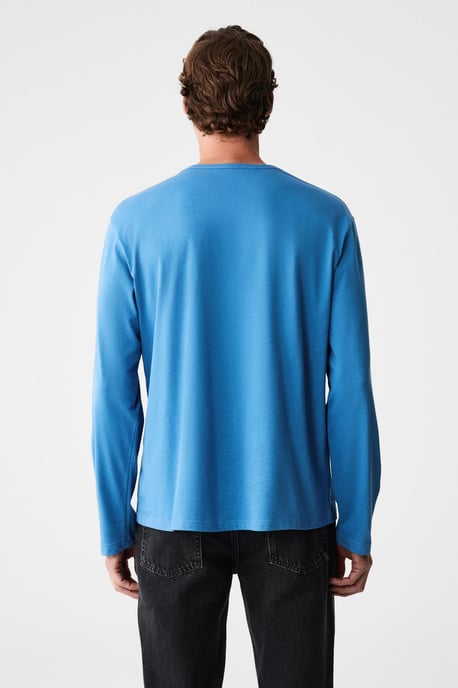 Geripptes Langarm-T-Shirt mit Rundhalsausschnitt - Image 6