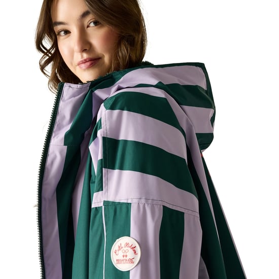 Regatta Damen Cath Kidston Umkleidemantel – Flieder & grün gestreift - Image 5