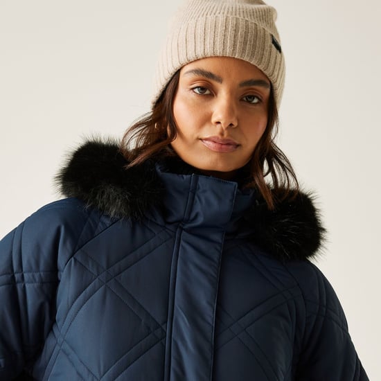 Regatta Damen Longline-Steppjacke Freyla – wasserabweisend – Marineblau - Image 4