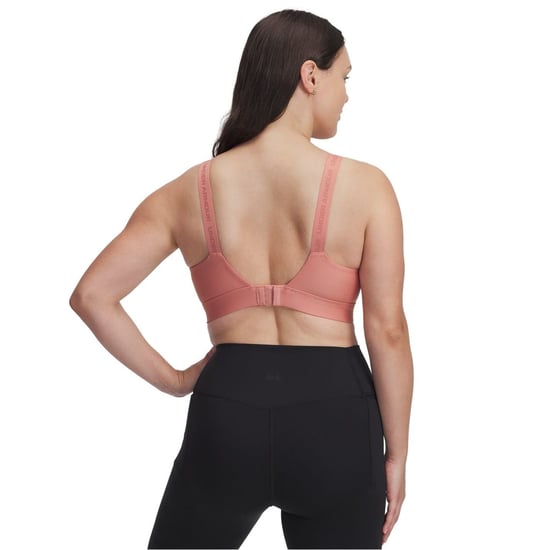 Under Armour Damen Infinity High V-Neck Sport-BH in Pink - Image 3