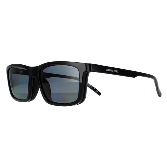 Arnette Rectangle Mens Shiny Black Clear Sonnenbrille - Image 6