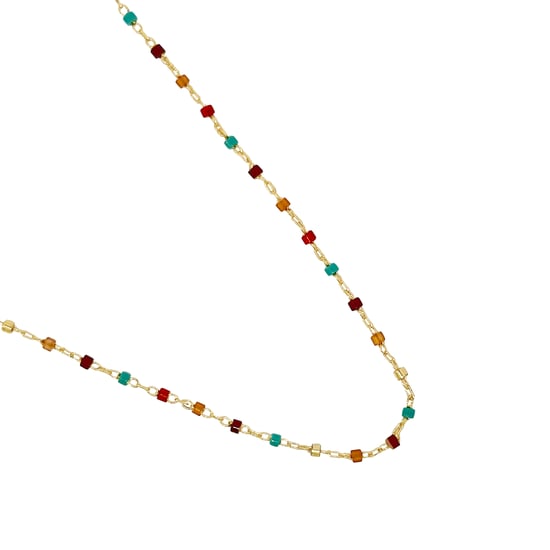 Luxenter Multicolor-Hydrothermalquarz-Halskette aus 18 Karat Gelbgold - Nespo - Image 5