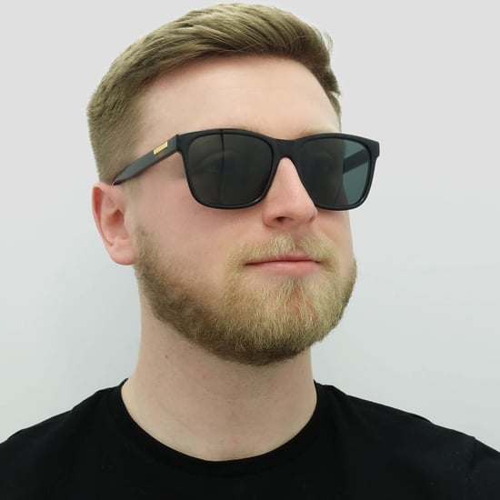 Gucci Rectangle Mens Black Grey Sonnenbrille - Image 5
