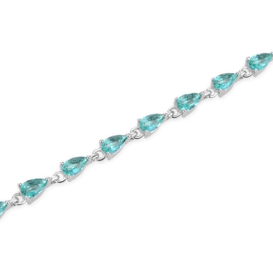 Luxenter-Armband, 925 Sterling Silber Muanyala und Smaragdzirkonia rhodiniert - Image 4
