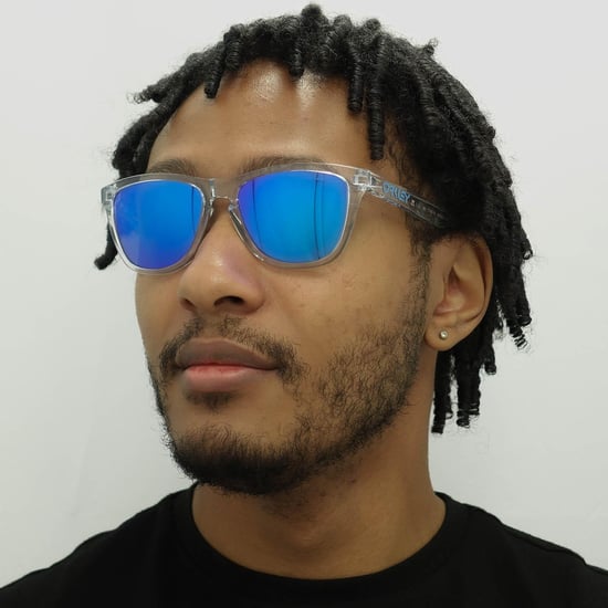 Oakley Rechteck Unisex Kristall klar Prizm Saphir Sonnenbrille Froschhaut - Image 5