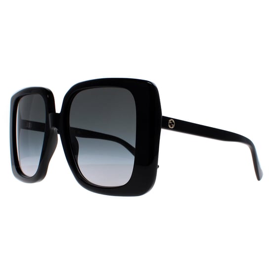 Gucci Quadratische Damen Sonnenbrille Schwarz Grau GG1314S - Image 2