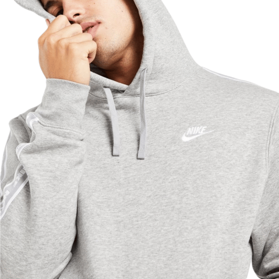 Nike Aries Club Tape Mens Pullover Hoodie In Grey - Image 3