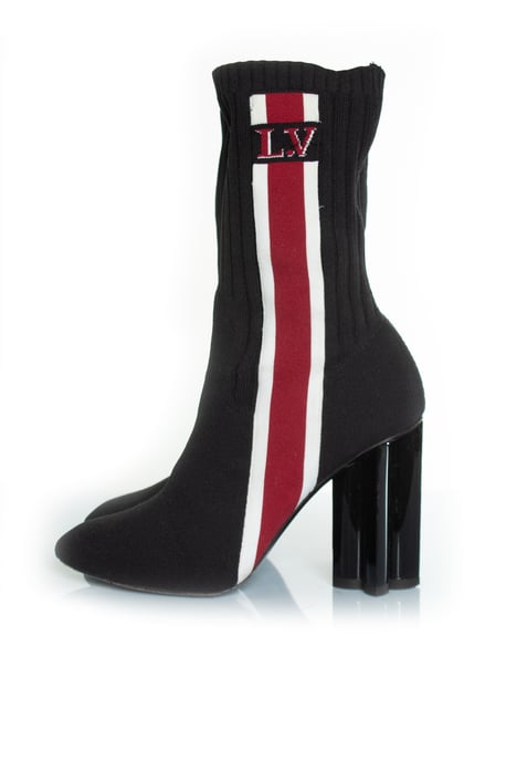 Louis Vuitton Silhouette Stiefel aus schwarzem Stoff - Image 2