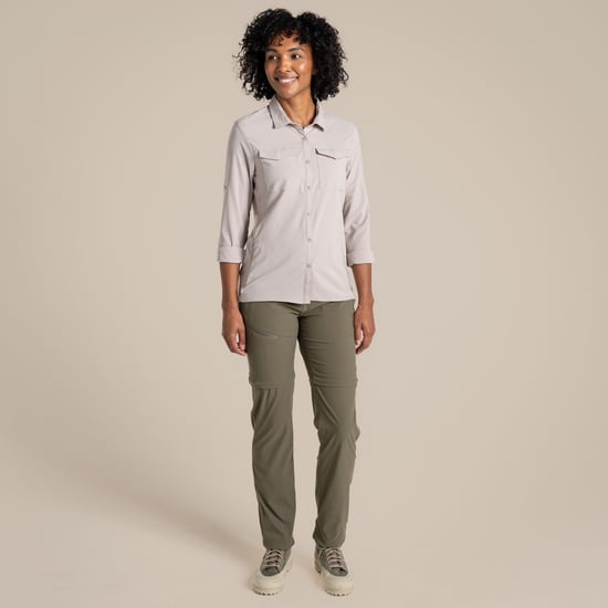 Craghoppers - "NosiLife Pro III" Hemd für Damen Langärmlig (Helles Pilz Beige) - Image 1