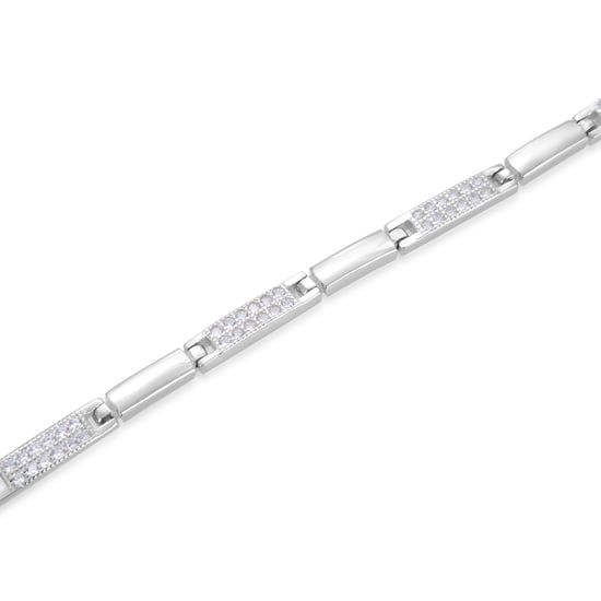 Luxenter Armreif, Kinusi aus 925er Sterlingsilber und rhodinierten, glänzenden Zirkonias - Image 5