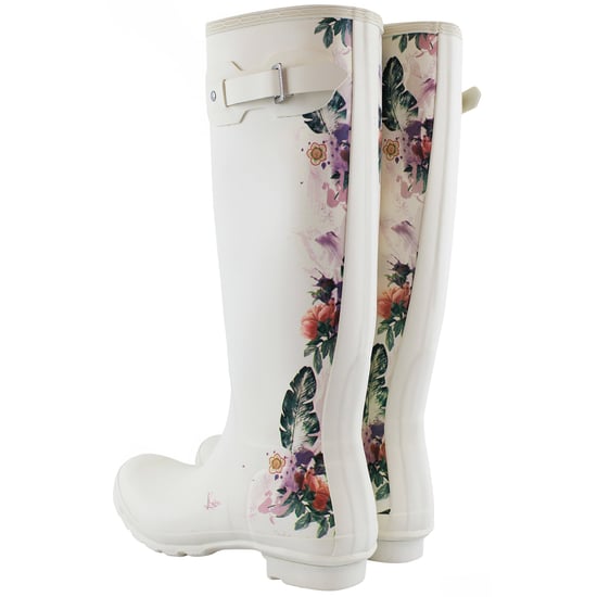 Hunter Hohe Botanische Rücken Damen Weiße Gummistiefel - Image 3