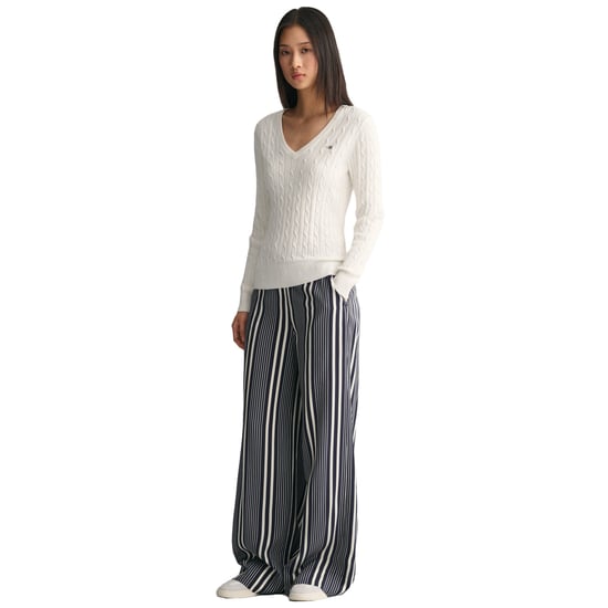 Gant Stretch Cotton Cable V-Neck Strickpullover - Image 5
