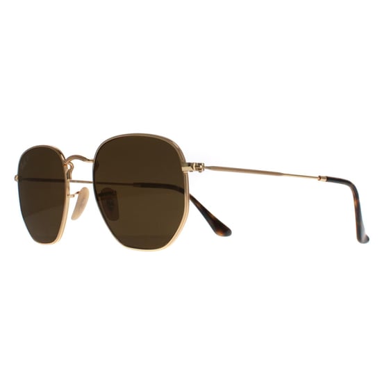 Ray-Ban Sonnenbrille Hexagonal 3548N 001/57 Gold Braun Polarisiert 51mm - Image 2