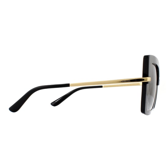 Dolce & Gabbana Sonnenbrille DG4373 32468G Top Schwarz auf Transparent Schwarz Grau Gradient - Image 4