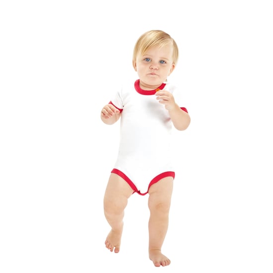 Babybugz - "Ringer" Bodysuit für Baby (Weiß/Rot) - Image 3
