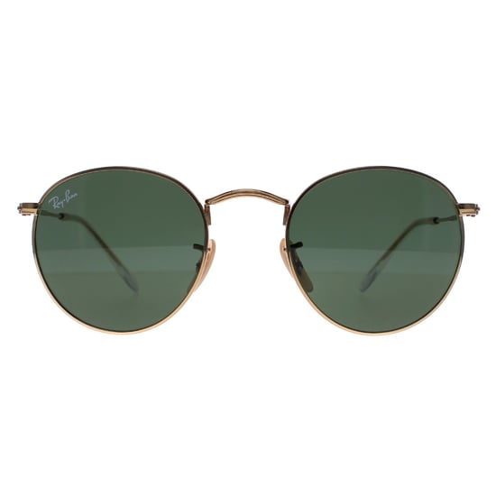 Ray-Ban Runde Unisex Gold Grün Sonnenbrille RB3447 Runde Metall - Image 1