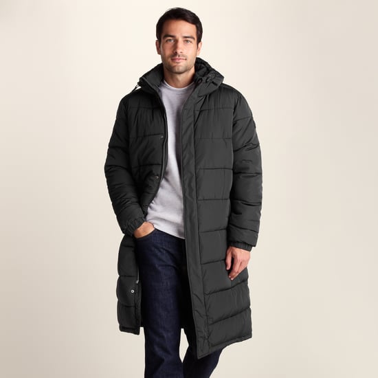Langrick Mens Long Padded Jacket Black - Image 3