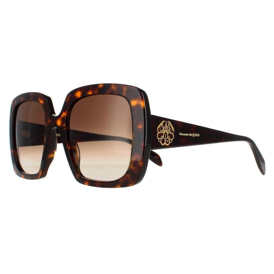 Alexander McQueen Square Damen Schildpatt Braun Gradient AM0378S - Image 2