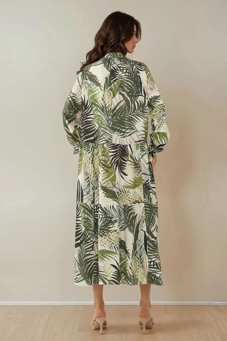 Maxikleid mit Blumenmuster und Shirtkragen - Image 4