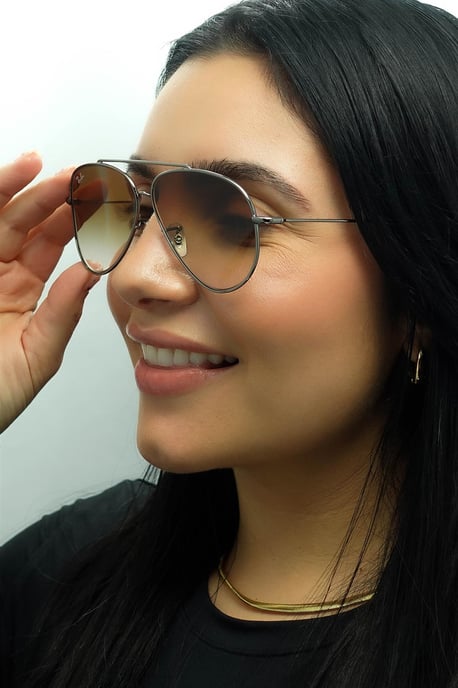 Ray-Ban Aviator Unisex Gunmetal Braun Gradient RB0101S Aviator Reverse - Image 5