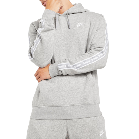 Nike Aries Club Tape Mens Pullover Hoodie In Grey - Image 1