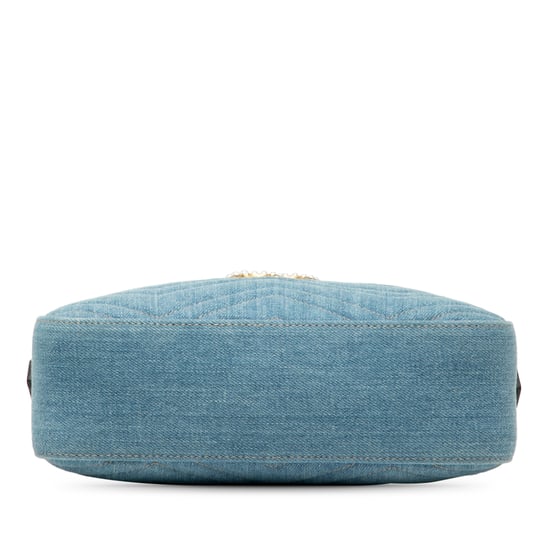 Gebrauchte Kleine GG Marmont Matelassé Denim Perlen-Crossbody Tasche - Image 3
