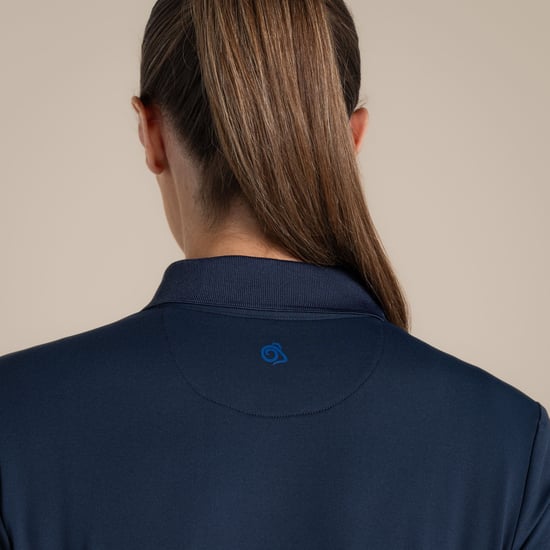 Craghoppers - "Thornbury" Poloshirt für Damen, Nosilife, Emblem, Langärmlig (Marineblau) - Image 4