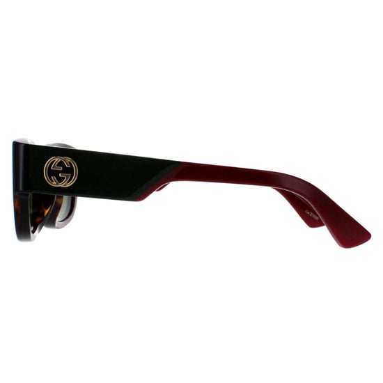 Gucci Square Womens Havanna mit Grün und Rot Grün GG1667SK - Image 3