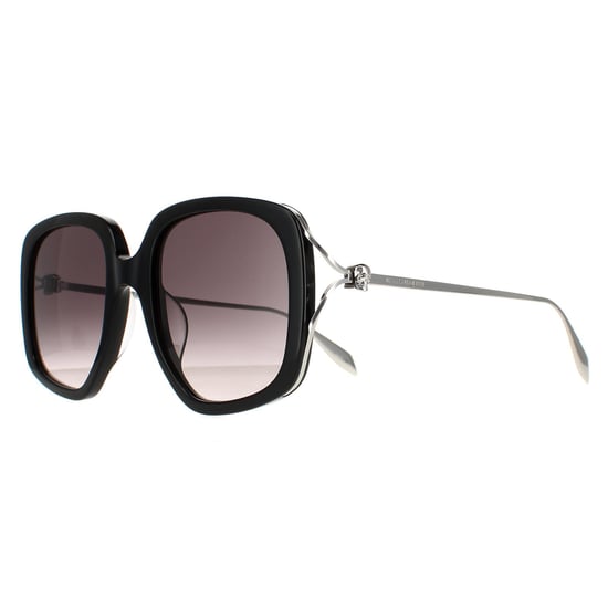 Alexander McQueen Square Womens Schwarz Silber Grau Gradient AM0374S - Image 2