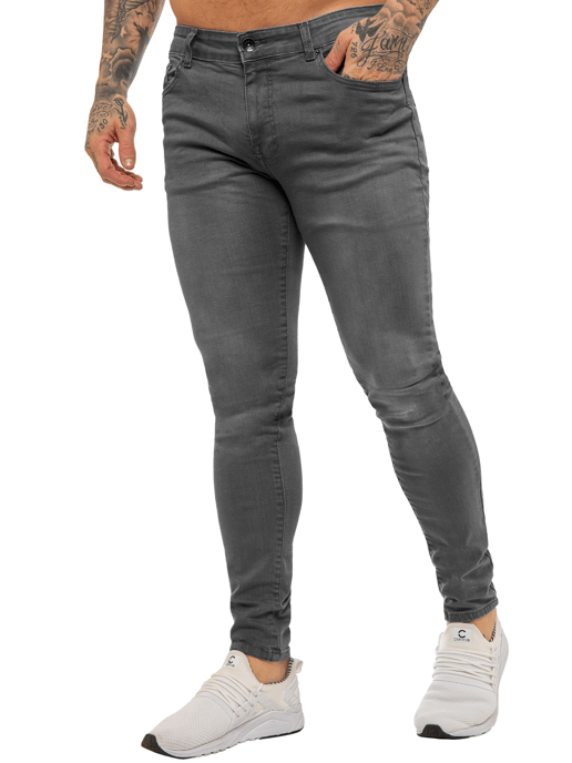 Enzo Herren Skinny Super Stretch Denim Jeans - Image 1