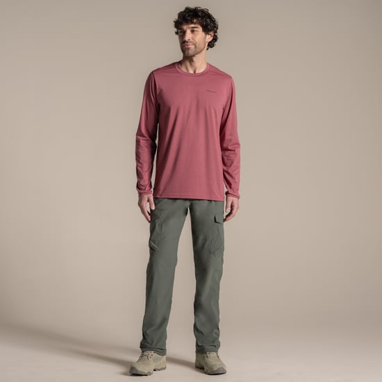 Craghoppers - "Abel" T-Shirt für Herren Langärmlig (Atlasrot) - Image 1